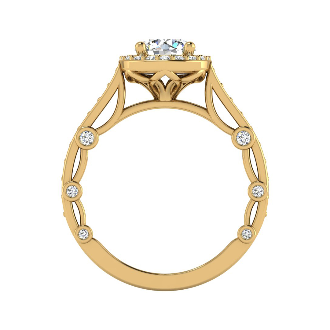 Amina Halo Engagement Ring